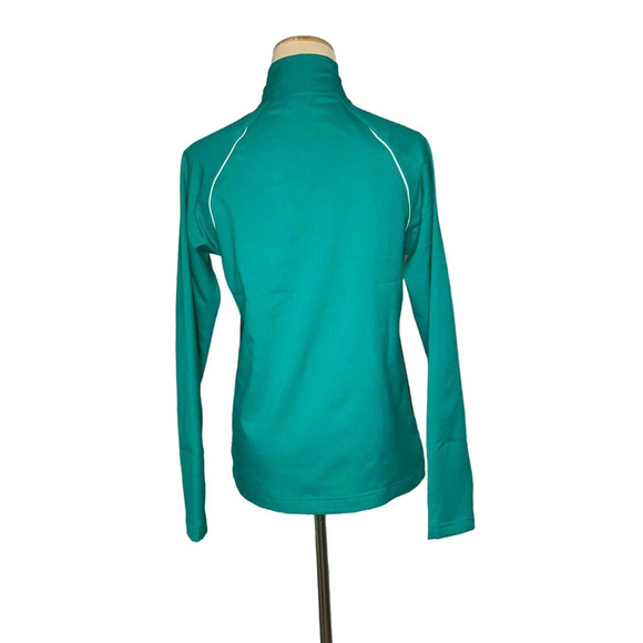 Reebok green Long Sleeves Full Zip Lightweight Mesh Lining Jacket S - Picture 3 of 12